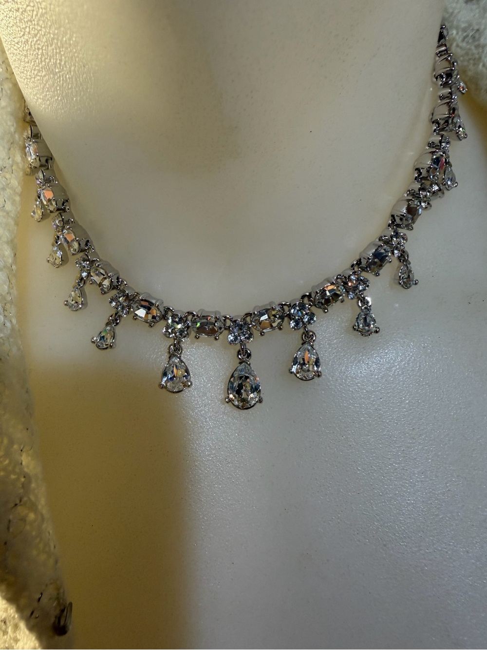 Vintage Monet Sparkling Crystal Choker Necklace